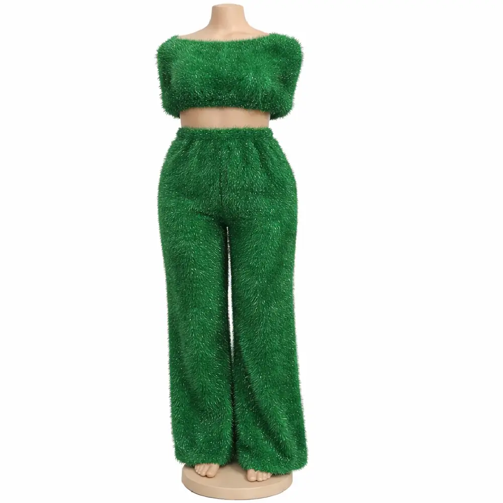 Faux-Fur Cropped Lounge
