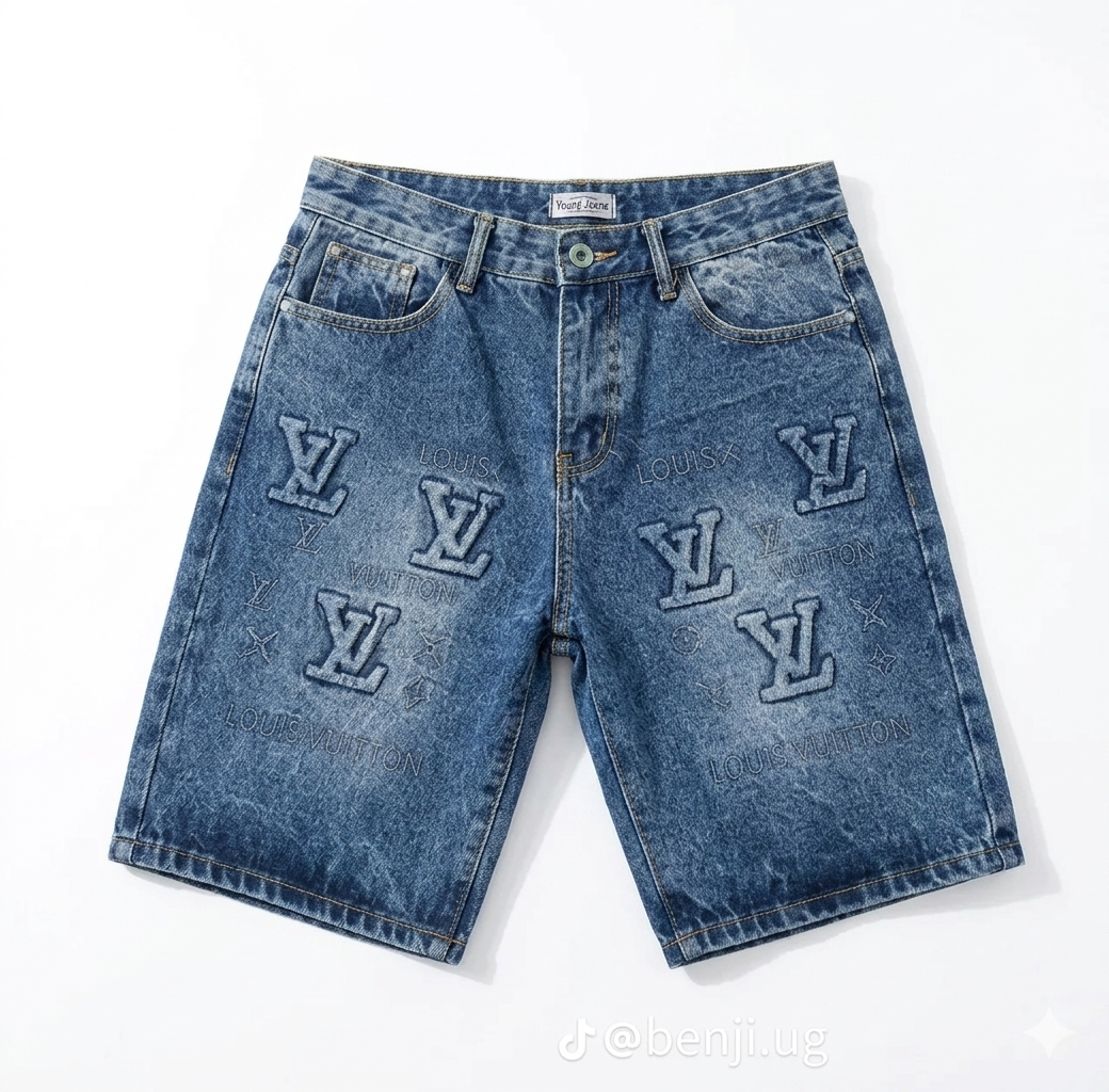 Spike-Core Punk Denim Shorts