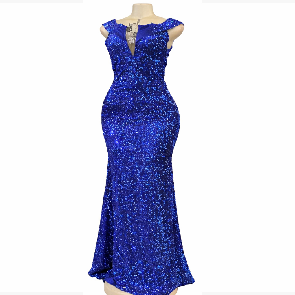Royal Blue Sequin Mermaid Gown