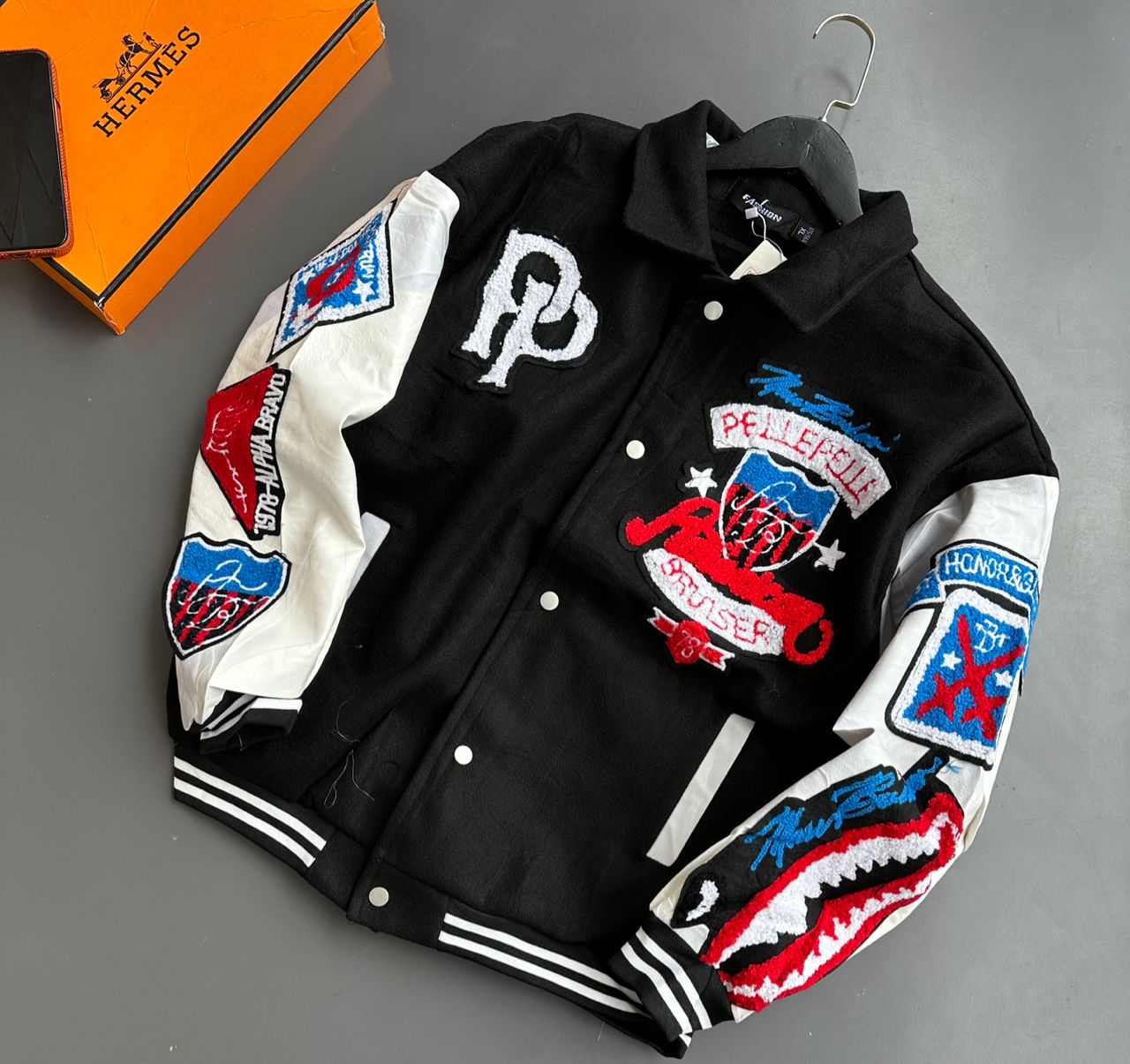 Gothic Clover Varsity Bomber