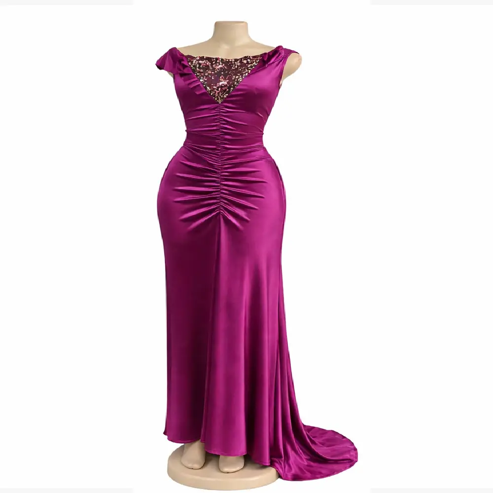 Ruffled Mermaid Evening Dress