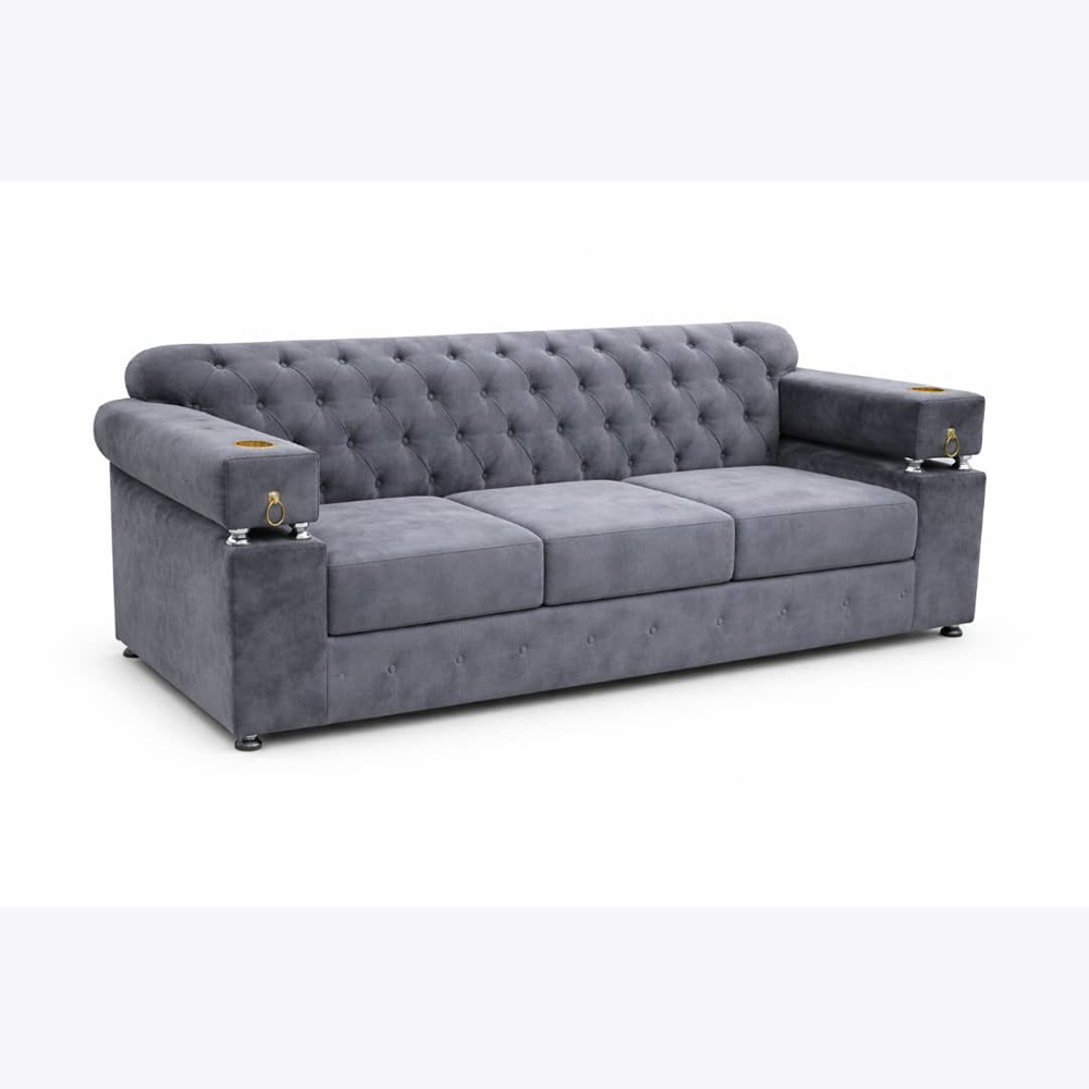 uxurious 3-Seater Chesterfield-Style Sofa,