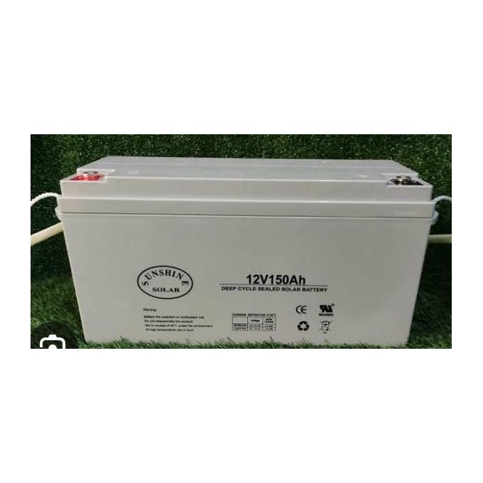 Sunshine 150AH 12V 20HR , Fast Changing Sealed Rechargeable Deep Cycle Battery -Grey