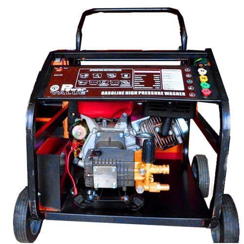 POWER VALUE Very Large Heavy Duty Petrol Engine Car Washer Generator - Black & Red