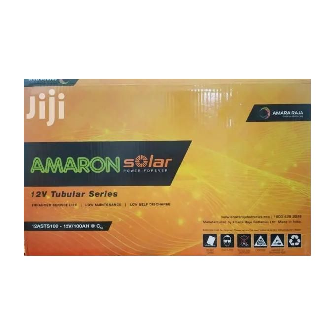 Amaron 100ah 12V,SMF Series Solar Battery High Grade 1Year Warranty _ Grey