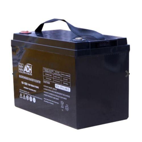 ADH 120AH, 12V/20HR Solar, Fast Charging Sealed Rechargeable Deep Cycle Battery - Black