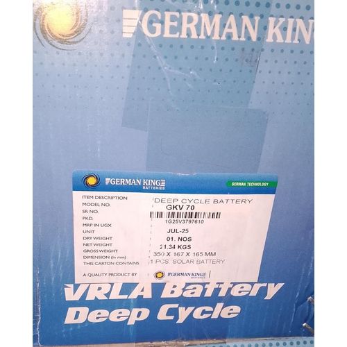 12V70AMPS GERMAN KING SOLAR BATTERY FAST CHARGING SEALED RECHARGEABLE DEEP CYCLE BATTERY VRLA -BLUE/GREEN
