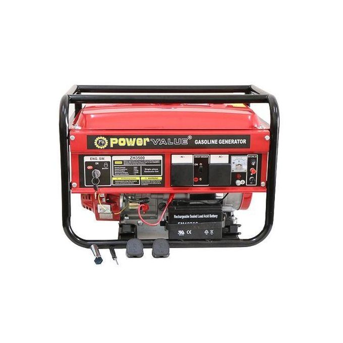 POWER VALUE ZH 3500 Gasoline 4-Stroke Engine Generator - Red
