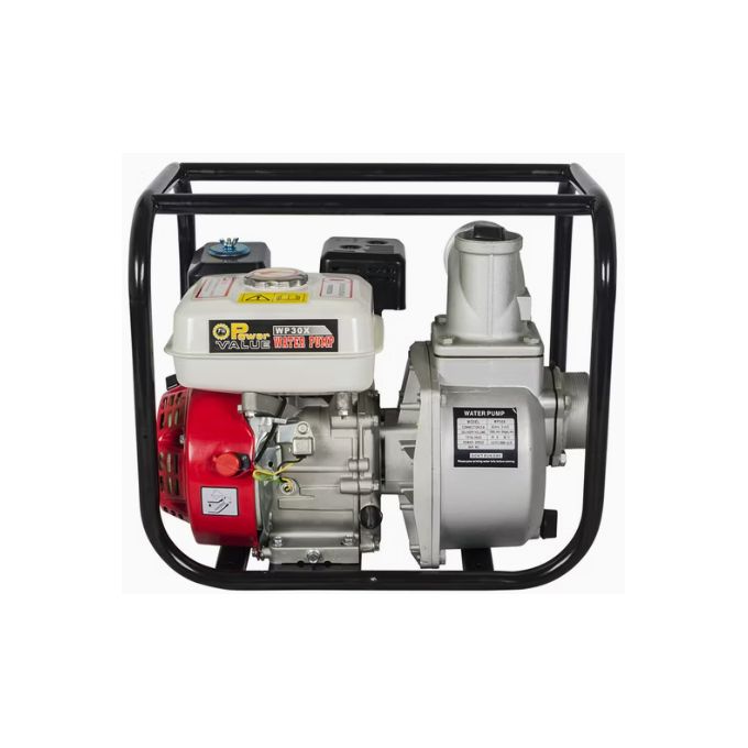 POWER VALUE Surface 2 INCH Petrol Engine Water Pump - White & Red