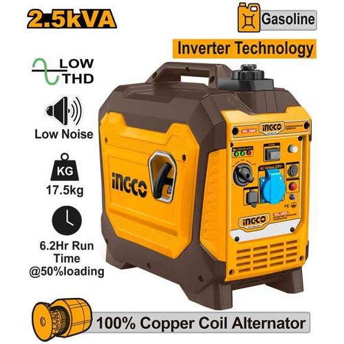 INGCO Inverter Gasoline Generator - Brown/Orange