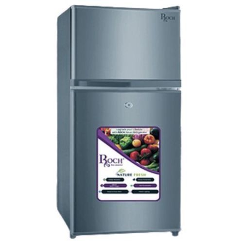 Roch 120 Liters Double Door Top Freezer Defrost Fridge –Inox(2YRS WRTY)