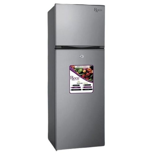 Roch RFR -175DT-W 160 Liters Double Door Top Freezer Defrost Fridge 142 Net Liters, – Inox(2YRS WRTY)