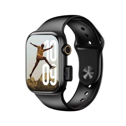 NODIZZ Local Stock-2.2-inch high-definition selfie smartwatch, dual cameras and SIM card slot, 4G LTE calls, 480mAh battery, wireless charging, multiple sports modes, waterproof Gold