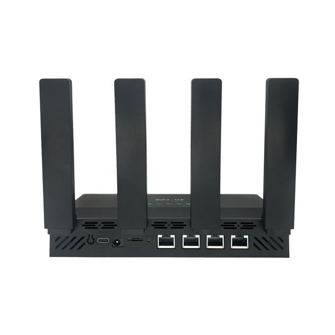 4G+ WiFi 6 CPE Router – 300Mbps LTE, SIM Slot unlocked for Airtel, MTN, Lycamobile, and other SIM cards, 4 Antennas, 4 LAN Ports, High-Speed Wireless for Home & Office - Black