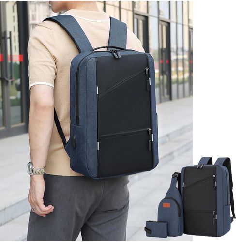 3in1 Backpack + 1Shoulder Bag + 1Wallet For Men