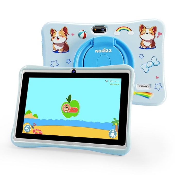 NODIZZ Local Stock-NPad709 7'' Kids Educational Tablet, System Displayed RAM 4GB +ROM 128GB, Preloaded Learning Apps, Parental Control, Shockproof & Long Battery, Fast Shipping, Coming with 3 gifts (or 1 power bank), Pink