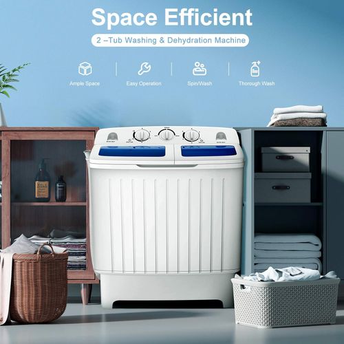 SPJ 10kg Twin Tub Washing Machine - White (5YRS WRNTY)