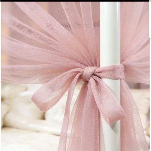 David Ultimate Protection & Cozy Mosquito Net with 4 Powder-Coated Iron Stands & 3 Doors Design Bed Net SS1 Pink